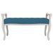 Banc Bleu 110x45x60 cm Velours - Photo n°3