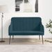 Banc Bleu 110x76x80 cm Velours - Photo n°1