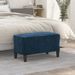 Banc Bleu 70x35x41 cm Velours - Photo n°1