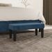 Banc Bleu foncé 70x30x30 cm Velours - Photo n°1