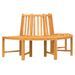 Banc circulaire demi-rond Ø160 cm bois massif de teck - Photo n°1