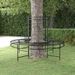 Banc circulaire tour d'arbre Ø137 cm Noir Acier - Photo n°2