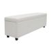 Banc coffre - Bout de lit Simili blanc Classique - L 140 cm - Photo n°1