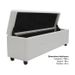 Banc coffre - Bout de lit Simili blanc Classique - L 140 cm - Photo n°4