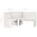 Banc d'angle de jardin 151 cm Bois de pin solide Blanc - Photo n°6