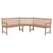 Banc d'angle de jardin 185x185x90 cm Bois de teck solide - Photo n°1