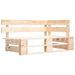 Banc d'angle palette de jardin Bois - Photo n°1