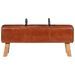 Banc de gymnastique marron 110 cm cuir véritable - Photo n°2