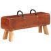 Banc de gymnastique marron 110 cm cuir véritable - Photo n°9