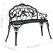 Banc de jardin 100 cm Aluminium coulé Noir - Photo n°7