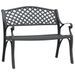 Banc de jardin 102 cm Aluminium coulé Noir - Photo n°1