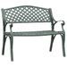 Banc de jardin 102 cm Aluminium coulé Vert - Photo n°1