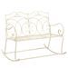 Banc de jardin 104 cm Fer Blanc antique - Photo n°1