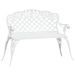 Banc de jardin 108 cm Aluminium coulé Blanc - Photo n°1