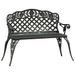 Banc de jardin 108 cm Aluminium coulé Vert - Photo n°1