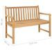 Banc de jardin 114 cm Bois de teck solide - Photo n°6