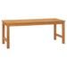 Banc de jardin 114 cm Bois de teck solide 2 - Photo n°1