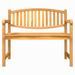 Banc de jardin 114x59x87 cm bois de teck solide - Photo n°3