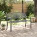 Banc de jardin 119 cm noir acier - Photo n°3