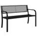 Banc de jardin 119 cm noir acier - Photo n°1