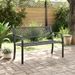 Banc de jardin 119 cm noir acier - Photo n°3