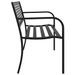 Banc de jardin 119 cm noir acier - Photo n°5