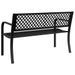 Banc de jardin 119 cm noir acier - Photo n°6