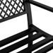 Banc de jardin 119 cm noir acier - Photo n°7