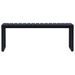 Banc de jardin 120,5 cm Panneau PS Noir - Photo n°2