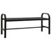 Banc de jardin 124,5 cm Acier et WPC Noir - Photo n°1