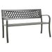Banc de jardin 125 cm Acier Gris 2 - Photo n°1