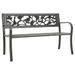 Banc de jardin 125 cm Acier Gris 4 - Photo n°1
