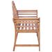 Banc de jardin 127x58,5x92,5 cm Bois massif de teck - Photo n°3