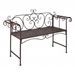 Banc de jardin 132 cm Acier Antique Marron - Photo n°1