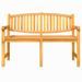 Banc de jardin 149,5x60x90 cm bois de teck solide - Photo n°3