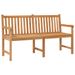 Banc de jardin 150 cm Bois de teck solide 2 - Photo n°1