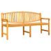 Banc de jardin 179,5x60x90 cm bois de teck solide - Photo n°1