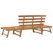 Banc de jardin 2-en-1 190 cm Bois solide d'acacia - Photo n°5