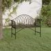 Banc de jardin 2 places 128 cm Noir Acier - Photo n°1