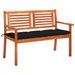 Banc de jardin 2 places avec coussin 120 cm Bois d'eucalyptus 23 - Photo n°1