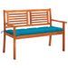 Banc de jardin 2 places avec coussin 120 cm Bois d'eucalyptus 20 - Photo n°1