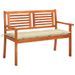 Banc de jardin 2 places avec coussin 120 cm Bois d'eucalyptus 11 - Photo n°1