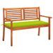 Banc de jardin 2 places avec coussin 120 cm Bois d'eucalyptus 17 - Photo n°1