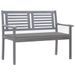 Banc de jardin 2 places avec coussin 120 cm Gris Eucalyptus - Photo n°1