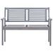 Banc de jardin 2 places avec coussin 120 cm Gris Eucalyptus - Photo n°3