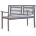 Banc de jardin 2 places avec coussin 120 cm Gris Eucalyptus - Photo n°4