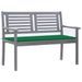 Banc de jardin 2 places avec coussin 120 cm Gris Eucalyptus - Photo n°1