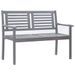 Banc de jardin 2 places avec coussin 120 cm Gris Eucalyptus 2 - Photo n°2