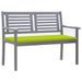 Banc de jardin 2 places avec coussin 120 cm Gris Eucalyptus - Photo n°1