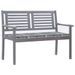 Banc de jardin 2 places avec coussin 120 cm Gris Eucalyptus - Photo n°1